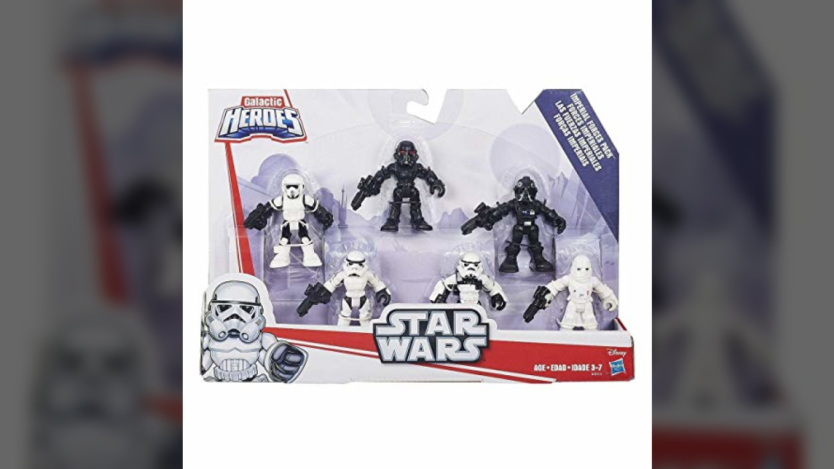 Star Wars Playskool Heroes Galactic Heroes Imperial Forces Pack – 6 Actionfiguren (Scout Trooper, Stormtrooper Uvm.), Je 7,6cm
